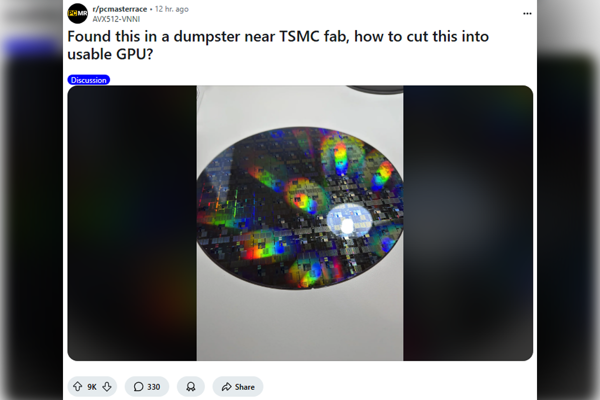 Chip Binning Takes on a Whole New Meaning: TSMC Wafer Mysteriously Found in Dumpster - Primepcgaming.com